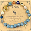 Lucky1 Celestial alignment Bracelet: 8 Planets &amp; 12 Zodiac Sign Natural Stone Healing Jewelry | Men’s &amp; Women’s Cosmic Protection &amp; Balance Bracelet